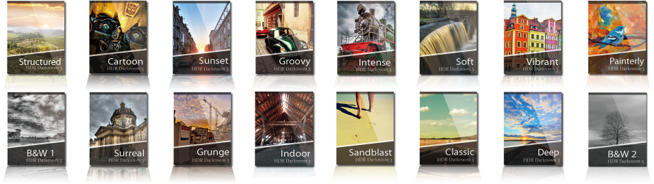 New 13 HDR Styles of HDR Darkroom 3